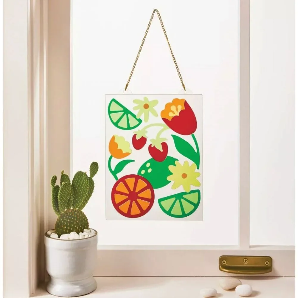 MONDO LLAMA Beaded Garland Kit & Fruit Acrylic Suncatcher Craft Kit (2-pack bund